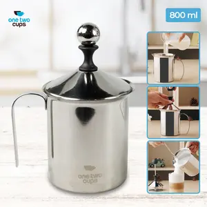 Pembuat Buih Susu Milk Frother 800 ML - WZ0012 - Silver