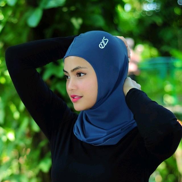 Hijab Olahraga EYS Jilbab Olahraga Indoor Outdoor Bahan Adem Nyaman Basic Kerudung Instan Muslim Standar Bergo Sekolah 3