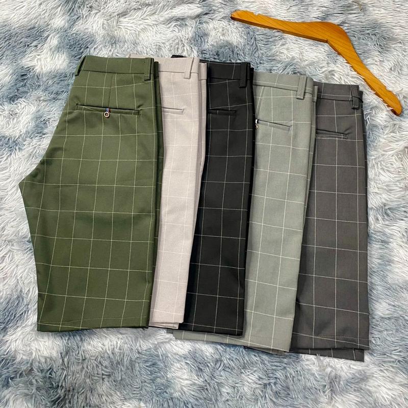 COMBO 3 QUẦN SỌC CARO SHORT TÂY ÂU  5 MÀU VẢI COTTON CO GIÃN ,MỀN MỊN ,BỀN ĐẸP....