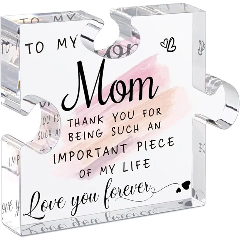Thank You Acrylic Ornament, 1 Count Unique Birthday Gift for Elders, Teachers, Friends, Sister and Best Friend, Flowers, Decorations 7