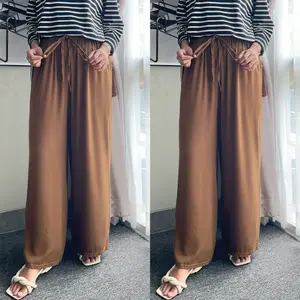 Kulot Rayon Twill Highwaist Hommy Pants Daily Tali serut