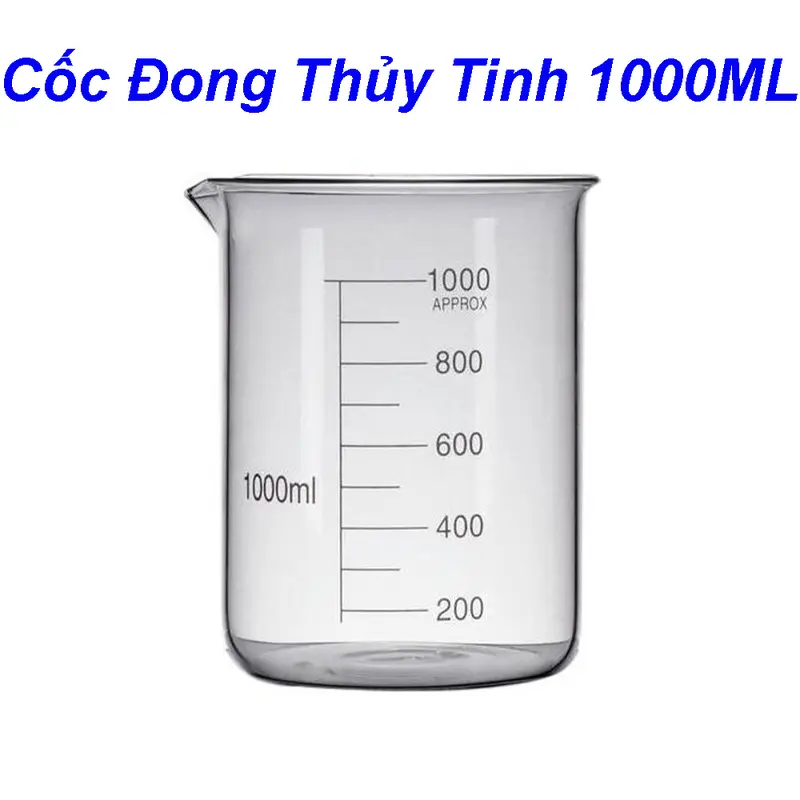 Cốc Đong Thủy Tinh Thí Nghiệm 50ml,100ml,250ml,500ml,1000ml 5