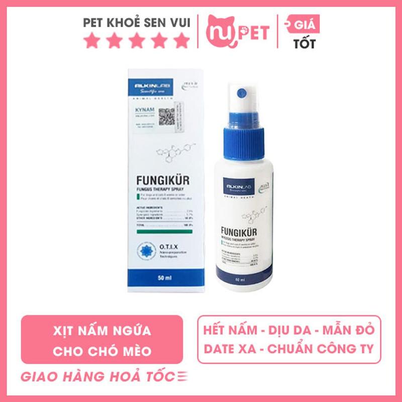  Xịt nấm ngứa cho chó mèo Fungikur hộp 50ml 