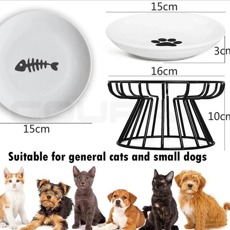 Product Introduction of Pet Cat Bowl Ceramic Elevated Dog Protect Neck Bowl Feeder for Food and Drinking cat  ceramic  bowl 14