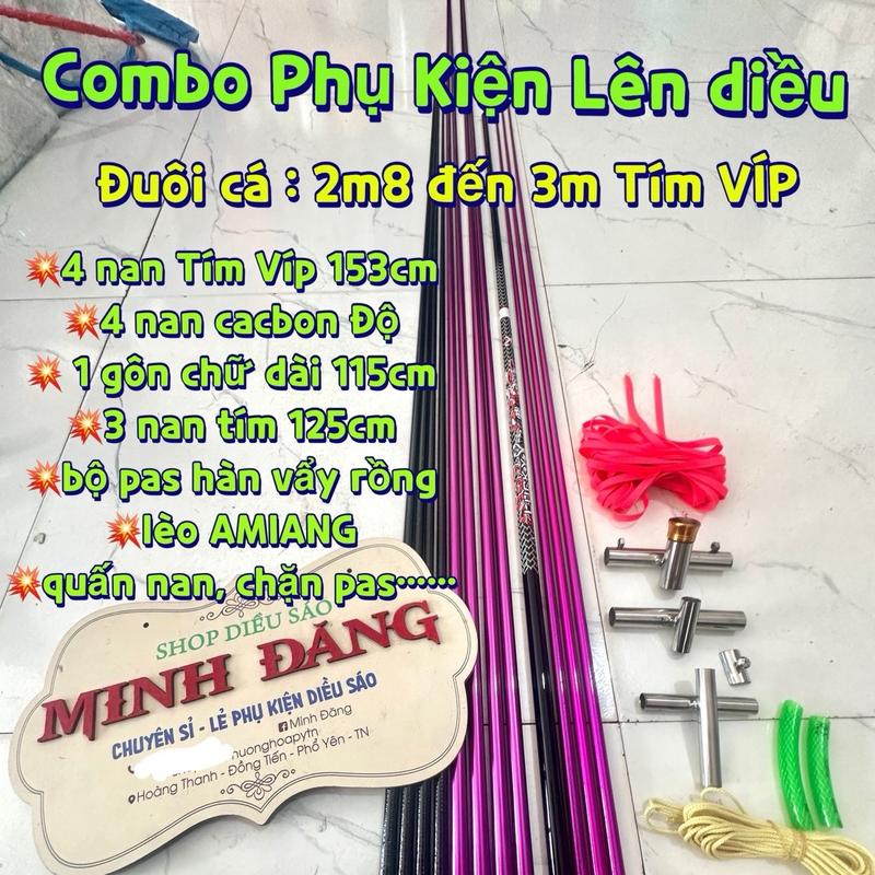 Combo full phụ kiện lên diều đuôi cá về ae chỉ việc độ