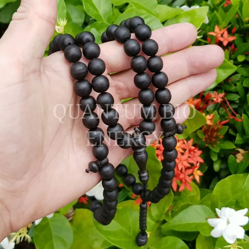 Tasbih terrace gemorun black/black moringa (100% original) Moringa oleifera/Handmade