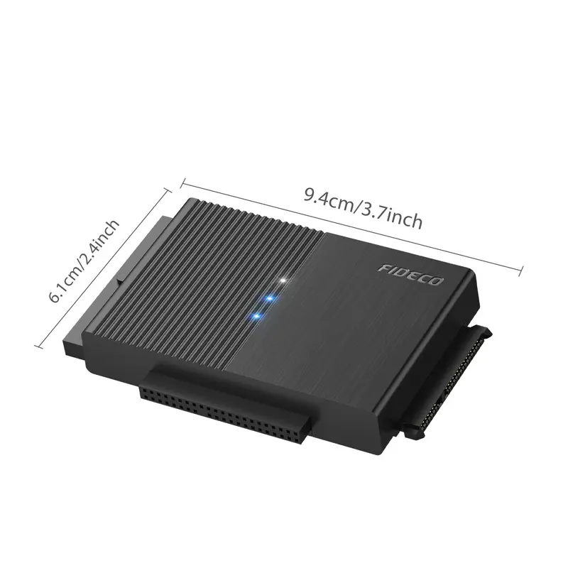 FIDECO SATA IDE Hard Drive Adapter Converter, External Hard Drive Data Transfer Adapter with Power Adapter for Laptop Desktop 1