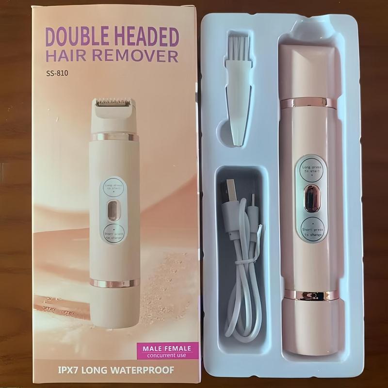 Product Introduction of 2 in 1 Electric Body Shaver for Women, 1 Piece Double-ended Rechargeable Electric Bikini Shaver, Wet and Dry Use Body Hair Trimmer for Home & Travel 8
