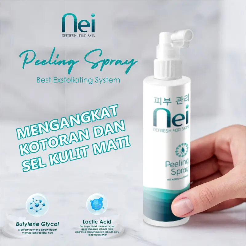 Nei Peeling Spray Pemutih Ketiak-Lutut-Siku-Selangkangan - Perontok Daki Dan Sel Kulit Mati Membandel 0