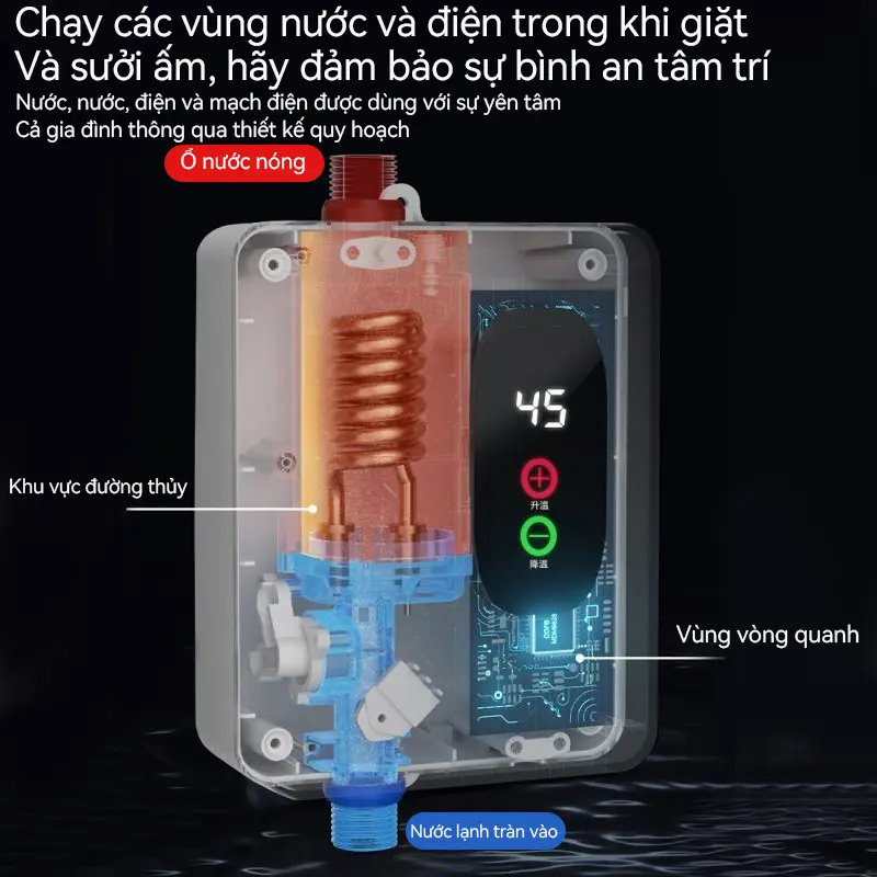 （Cửa hàng địa phương）Máy nước nóng gia dụng 4000W phòng tắm gia dụng máy nước nóng 2