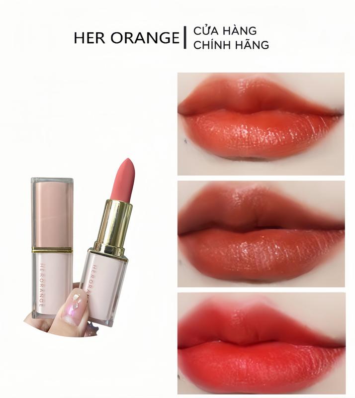 Son thỏi lì Herorange Mịn Nhẹ Hiệu Ứng Khói Sương Mờ Mướt Môi