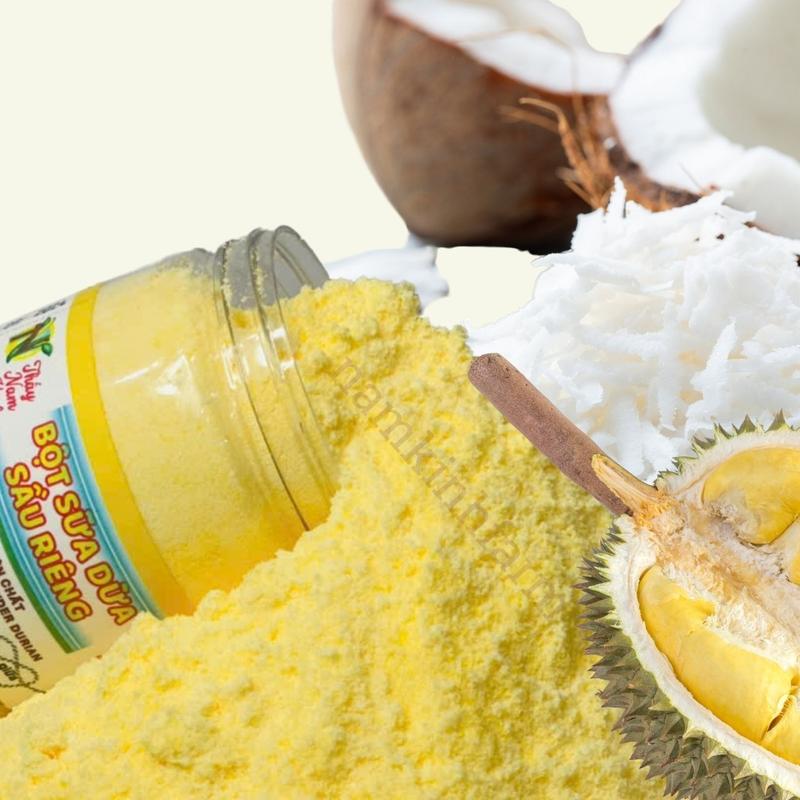 BỘT SỮA DỪA SẦU RIÊNG - SẢN PHẨM TÂM ĐẮC NHÀ NAMKINH FARM