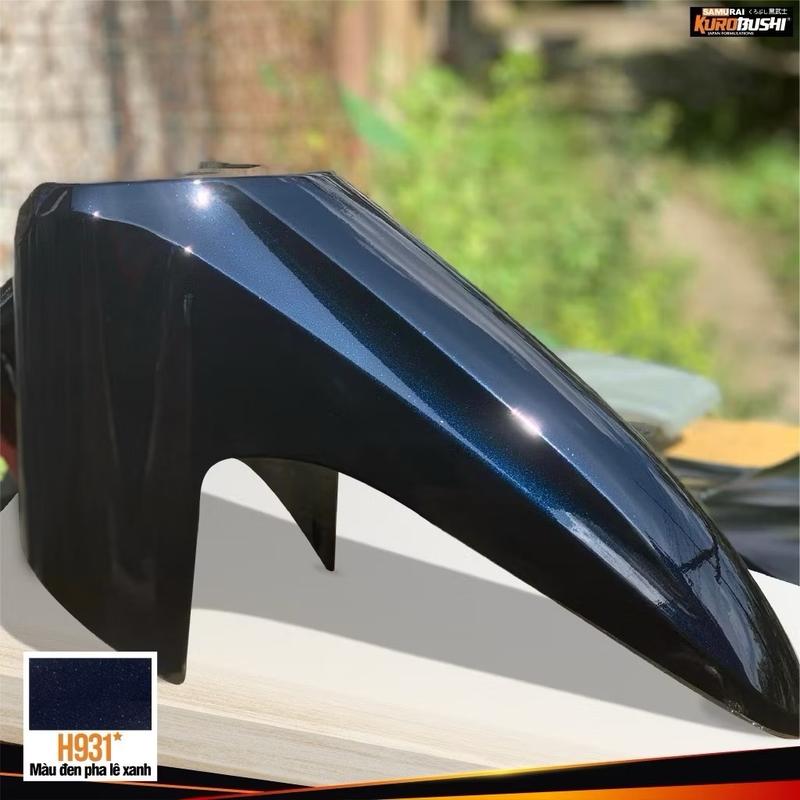SƠN SAMURAI MÀU ĐEN ÁNH XANH ĐEN PHA LÊ XANH H931 SƠN XỊT XE MÁY ĐẸP BỀN BÓNG