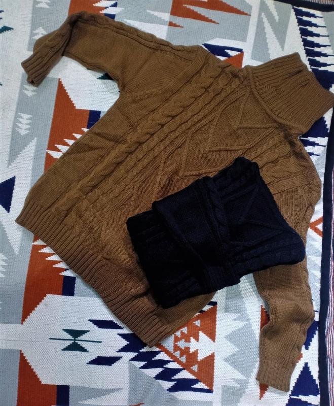 Turtleneck Sweater Dewasa Kerah Tinggi Motif Cable Knit Oversize 6