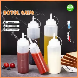 Botol Saus | Botol Mayonaise | Botol Kecap | Botol Cuka | Serbaguna Tebal Murah Plastik Tebal | Anti Bocor
