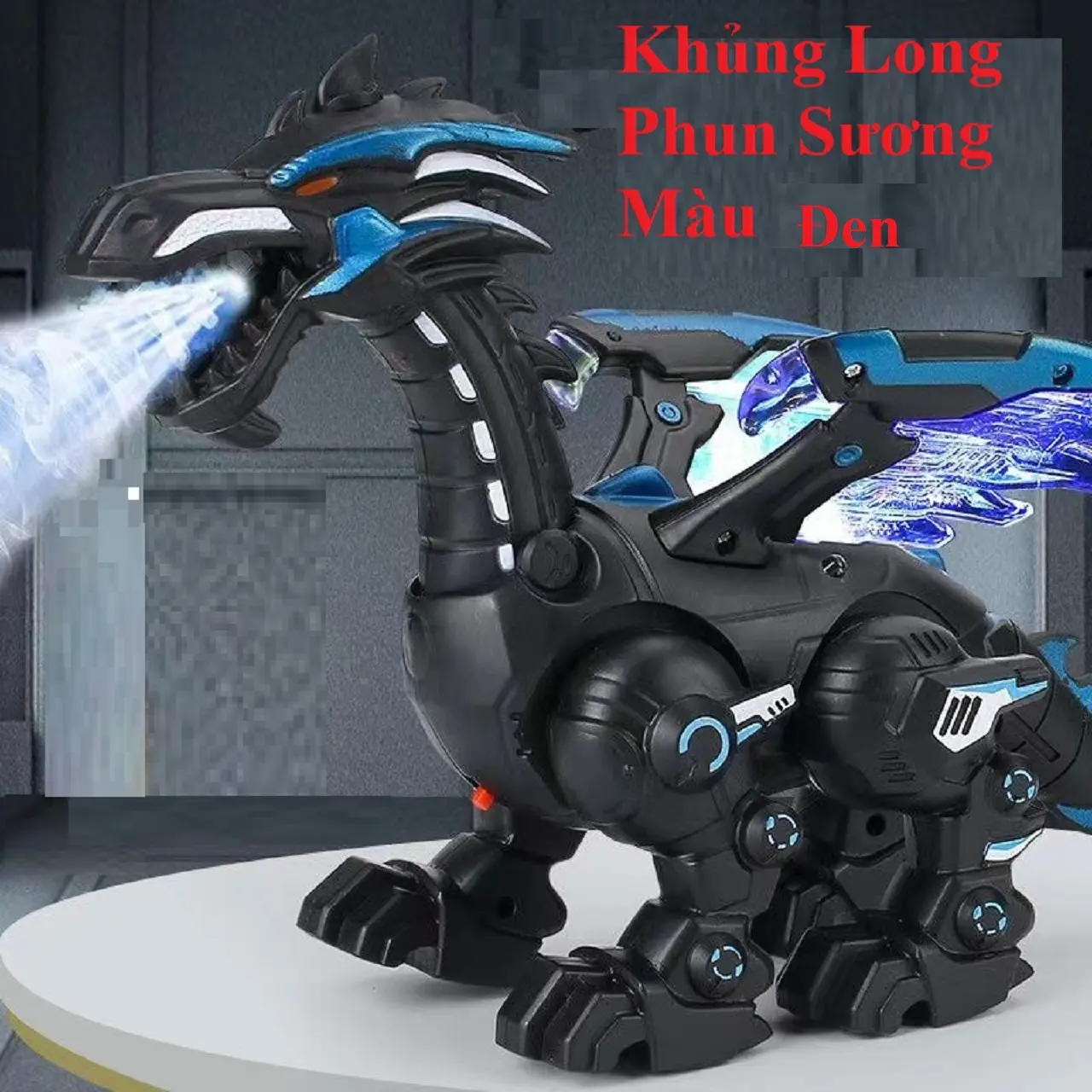 Robot Khủng Long  Phun Sương Tặng Kèm 3 pin - Đồ Chơi Robot Khủng Long Cho Bé