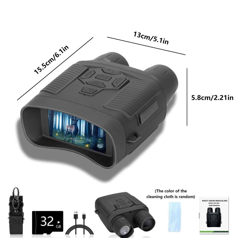 4K Night-Vision Binoculars, 1 Set 3.0 Inch HD Infrared Digital Products, Outdoor Shooting, Video, Photo with 32G Storage Card 1
