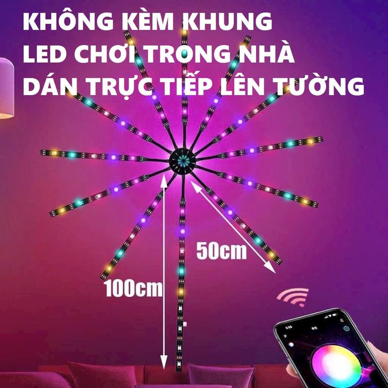 [Tặng Kèm Củ Sạc Từ 01/01 - 15/01/2025 ] Dây LED pháo hoa dán lên tường trang trí trong nhà KHÔNG CẦN KHUNG( chân USB, Ko kèm củ, kèm remote, chỉnh trên điện thoại được )