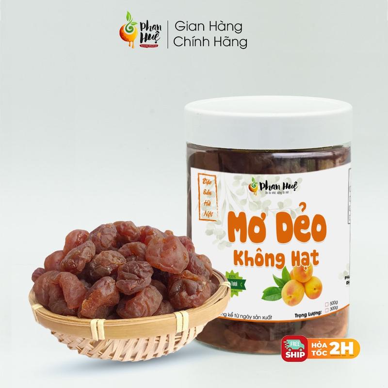 Ô mai Mơ dẻo chua ngọt không hạt 100g 300g 500g - Ô Mai Phan Huệ. Không đường. Hàng xuất khẩu. Đặc sản Hà Nội Snack Food