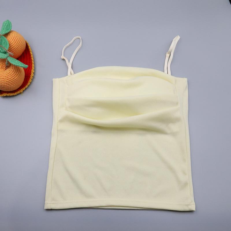 Product Introduction of Women's Pleated Suspender Vest with Chest Pad Tube Top Bottoming Top 12