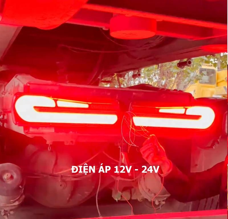 Đôi đèn led hậu sau xe tải kiểu BM 6 chế độ sáng điện 12V - 24V