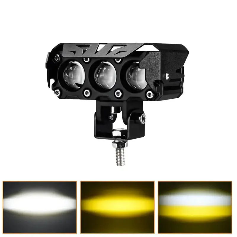 (Beli dua lampu dan dapatkan saklar gratis!!!)LAMPU LED TEMBAK LASER SQL 3 MATA LUMINOSLED Q9 Hi LOW MOBIL MOTOR 2 WARNA SUPER TERANG 6