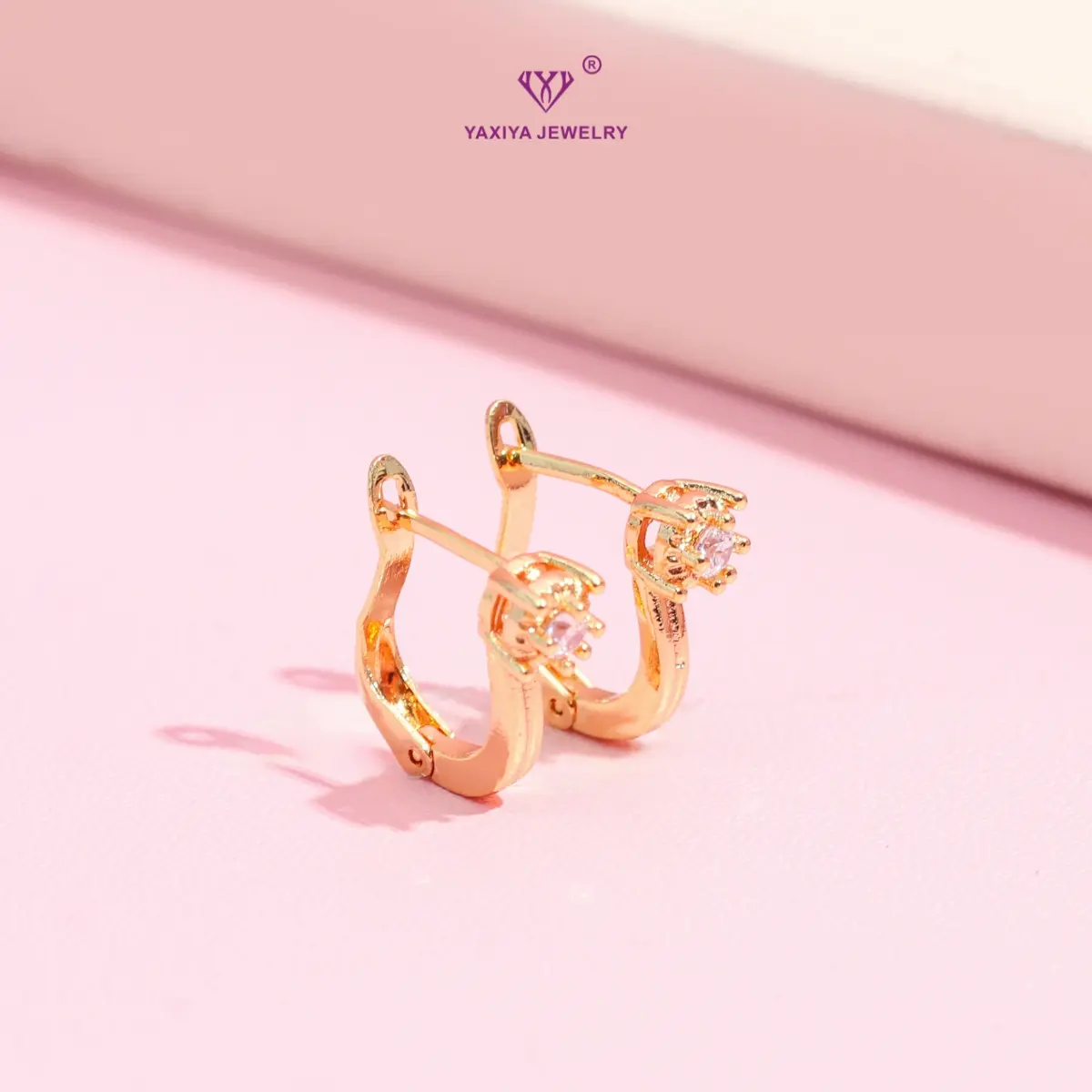 Yaxiya Anting Fashion Wanita Motif Solitaire Perhiasan Aksesoris 012