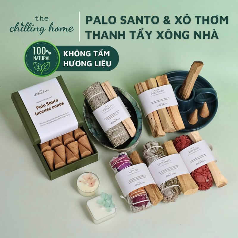 Palo Santo & Xô Thơm & Nụ Gỗ Trắc Xanh Nhập Khẩu Peru,Thảo Mộc Xông Nhà,Thanh Tẩy Năng Lượng - The Chilling Home