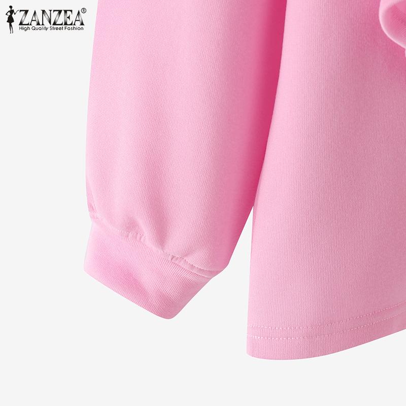 Product Introduction of ZANZEA Women Fashion Ladylike O Neck Pullover Full Sleeve Ruffled Edge Office Casual Sweatshirts * 58