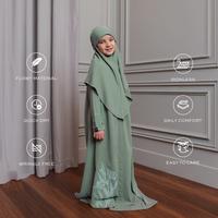 Gambar Gerai Hawa - Clearance Sale Raaina Abaya Set + Hijab Anak Gamis Premium - Madah Samudra - Ethereal Petals Edition - Sage, M (6-8 tahun) dari Gerai Hawa_NEW Kab. Bogor 5 Tokopedia