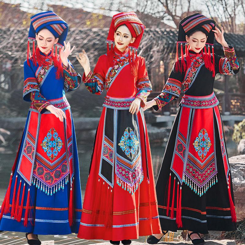 Quần Áo Dân Tộc Xiao, Quần Áo Người Lớn, Quần Áo Dân Tộc Zhuang, Dành Cho Nữ, Làng Miao Quý Châu, Trang Phục Biểu Diễn Khiêu Vũ Chụp Ảnh, Yue SuN XaM, Có 5540 Người Theo Dõi, Hàng Mới Về Women Dress 0