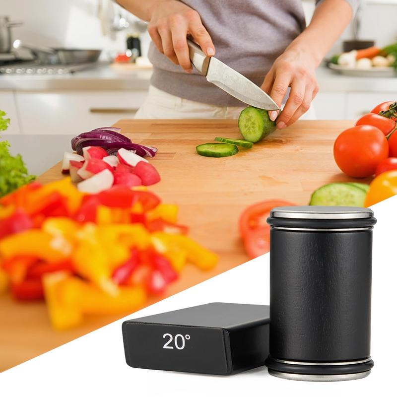 Product Introduction of Manual Knife Sharpener Set, 1 Set Rolling Angle Adjustable Manual Knife Sharpener, Household Cylindrical Knife Sharpener for Kitchen, Kitchen Gadgets 4