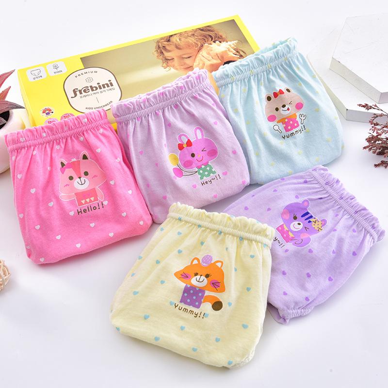 Quần Dài Lót Bé Gái, Chất Liệu Cotton Mềm Mại Và Thoáng Khí, In Hình Hoạt Hình, Đóng Hộp, Thích Hợp Cho Trẻ Em, Quần Dài, Quần Đùi, Không Kẹp PP, 7-37kg, Hàng Mới Về 3