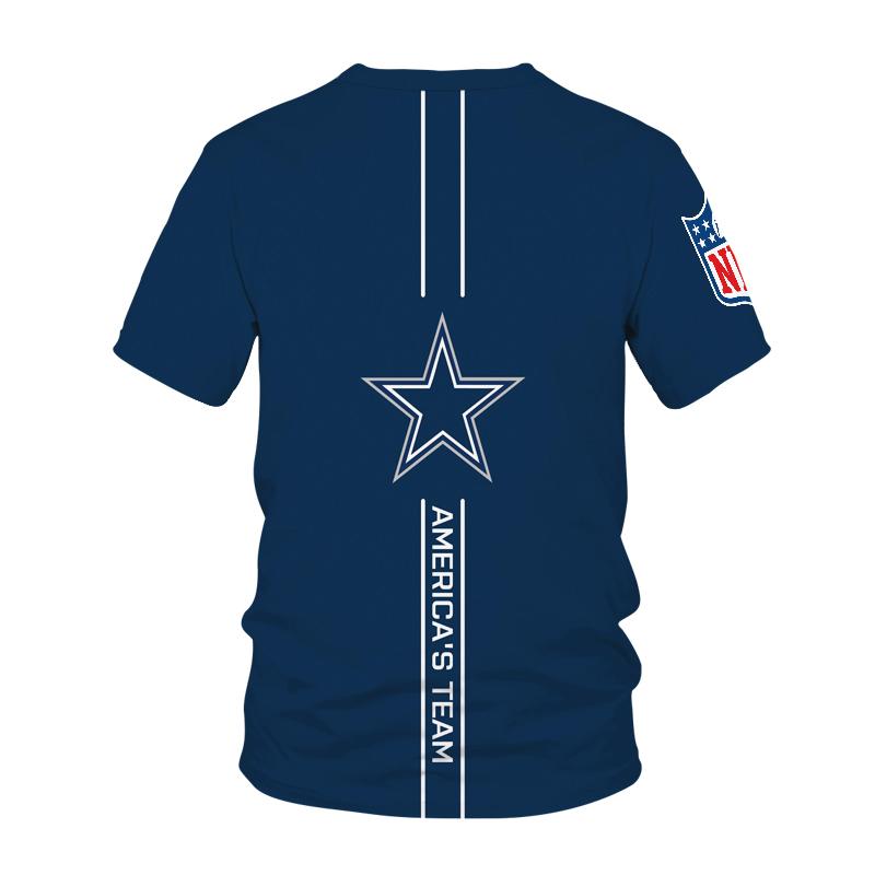 Rugby Men'S Short Sleeved T-Shirt 3D Printed Dallas Cowboys Team Top 2