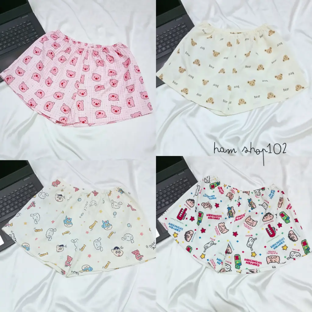 Quần Đùi Hoạt Hình Mặc Nhà Cực Cute Chất Đũi Xốp Mát Mẻ Mùa Hè Thoải Mái Hottrend