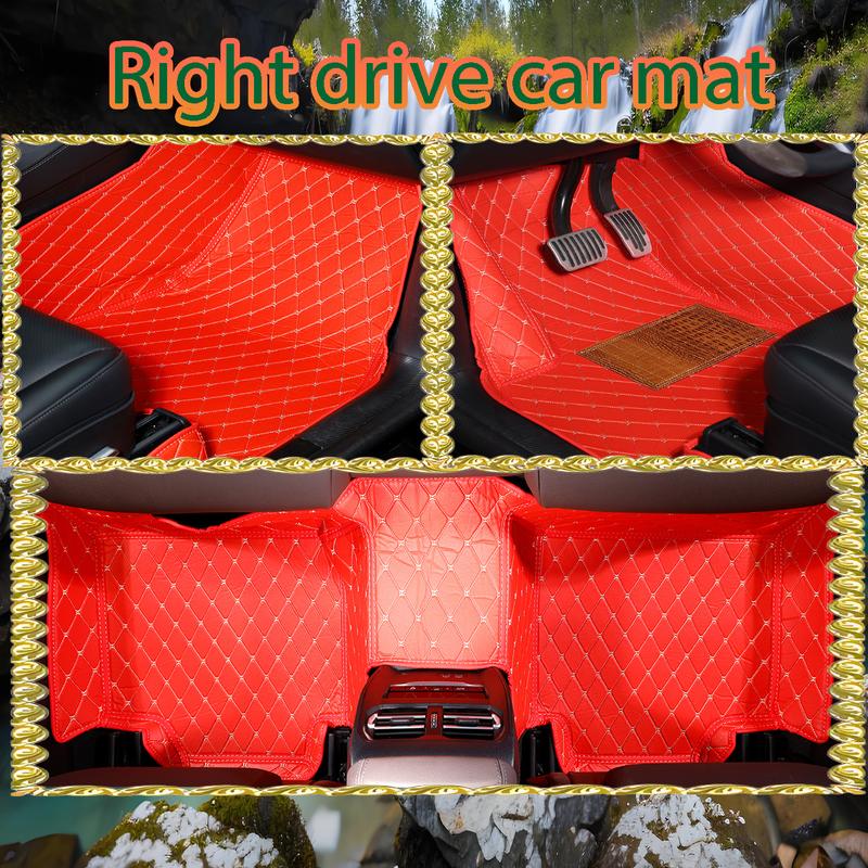 Three-Layer Faux Leather Full Coverage Non-Slip Car Floor Mats for Mercedes-Benz E-Class 2017-2020, Luxury Car Interior Accessories 8