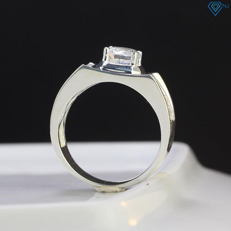 Nhẫn bạc nam đính đá kiểu dáng sang trọng, cao cấp NNA0494 3