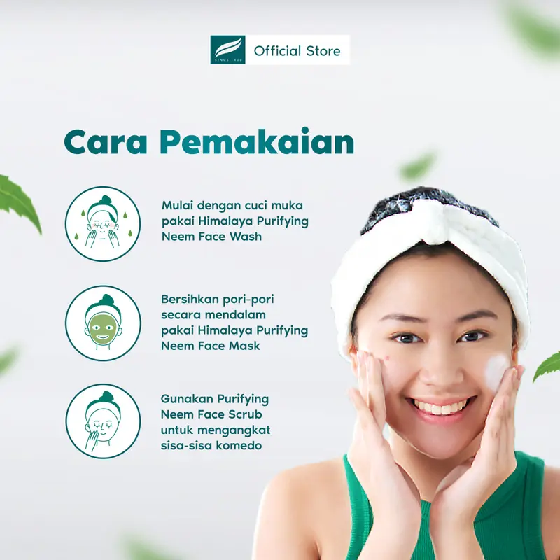 Himalaya Purifying Neem Face Wash 50ml - Sabun Cuci Muka Untuk Jerawat Acne Skincare Berjerawat Facial Membersihkan Wajah 6