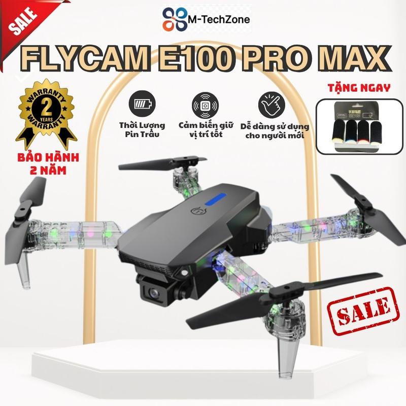 FLycam E100 Pro MAx Máy Bay Điều Khiển Từ Xa Dành CHo Người Mới Tập Chơi Tập Bay Phụ Kiện Có Camera Chụp Ảnh Chuyên Nghiệp