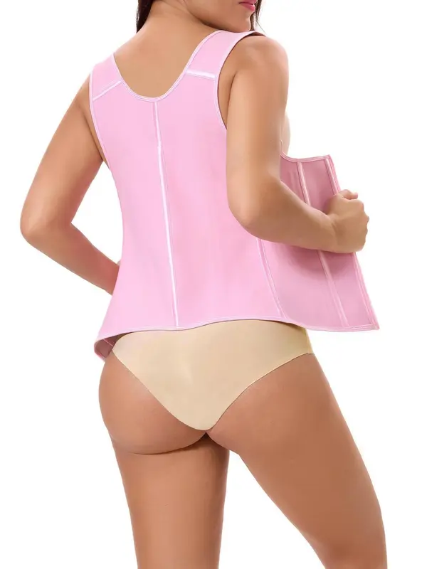 Women's Solid Color   Zipper Shapewear Tops, Comfortable Tummy Control Shaper, Women's Shapewear for Daily Wear 3
