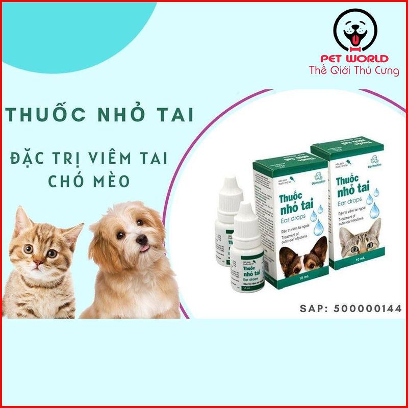 NHỎ TAI ĐẶC TRỊ VIÊM TAI CHÓ MÈO VEMEDIM 10ML 0