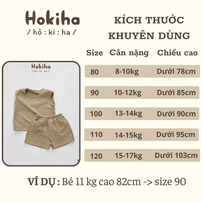 [Hokiha] B01-Bộ quần áo ba lỗ mùa hè cho bé trai bé gái chất vải cotton bozip mềm mịn, co giãn size từ 8-17kg 1