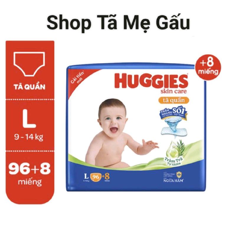 1Gói Tả Quần Huggies L104 104 Miếng - 9 > 14kg Bé trai Bé gái Trẻ mới tập đi Trẻ sơ sinh Trẻ sơ sinh Em bé Cho Bé Học Sinh Bỉm