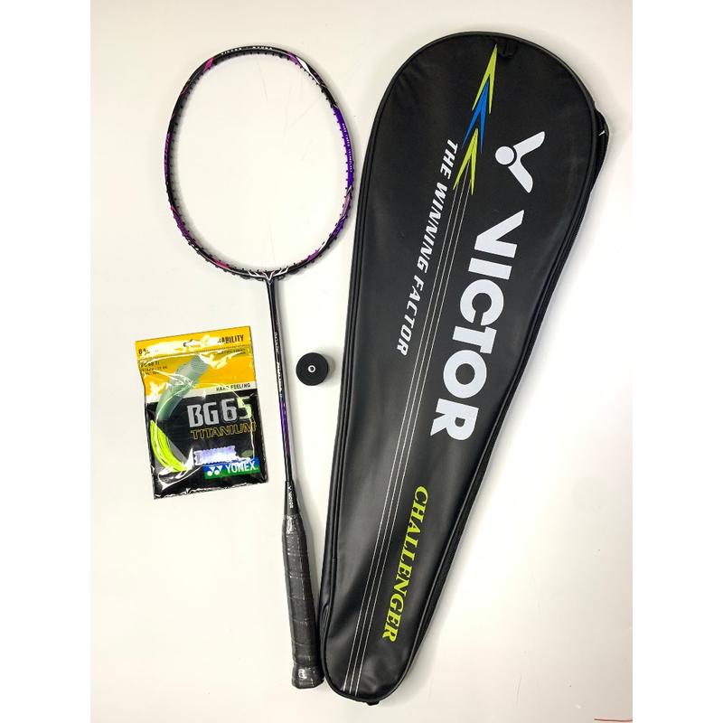   KHUYẾN MÃI  1 Vợt cầu lông Victor Ryuga II khung 100% carbon siêu nhẹ căng cước sẵn 11kg tặng kèm bao đựng và quấn cán Cán Vợt Sport Thể Dục Thể Thao 21 lbs - 24 lbs chưa căng dây 