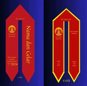 ( Satu lapis ) SELEMPANG LEHER/ KALUNG WISUDA + ( free design sebelum dicetak )