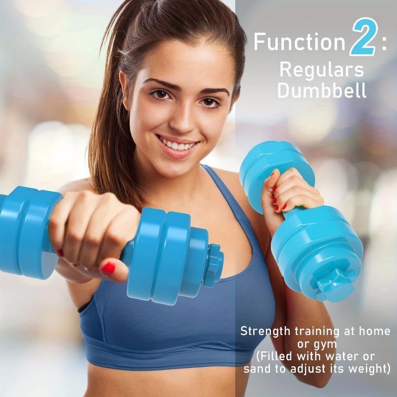 Product Introduction of Portable Water Filled Dumbbell, 1 Count Adjustable Dumbbell, Portable Fitness Equipment for Home Gym Workout 14