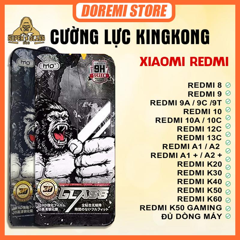 [COMBO 3 KÍNH] Kính cường lực KK MO full màn dán màn hình đủ dòng máy dành cho Xiaomi Redmi 8 9/9A/9C/9T 10/10A/10C 12C 13C A1/A2 A1+/A2+ K20/30/40/50/60/50 GAMING