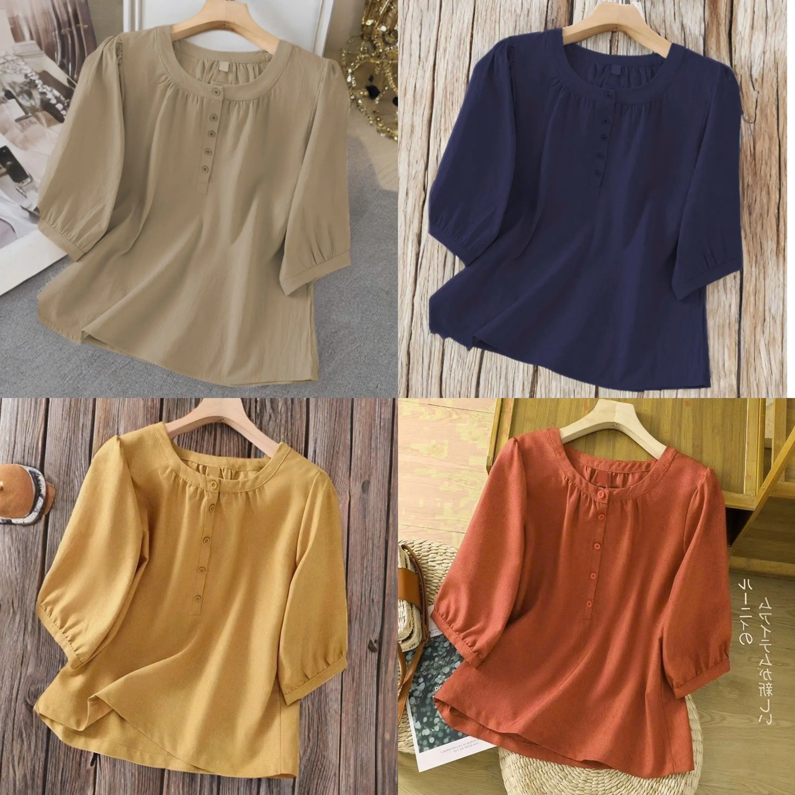 Áo đũi thời trang dáng tay lỡ xinh xắn AD2 - Chất liệu đũi lụa mềm mát, k nhăn- Size 42-77kg áo  sơ  mi  trắng  nữ áo  voan  cánh  dơi  nữ