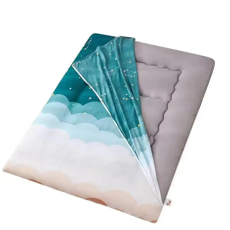 {Xiaoqian Home Furnishings} Ga nệm vỏ áo bọc nệm topper thun lạnh Ý và CottonPoly 2 mặt có khoá kéo 1m 1m2 1m4 1m6x2m 1m8x2m 6