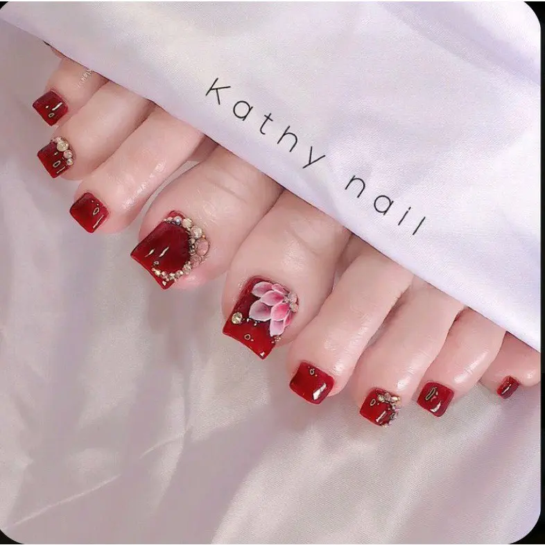 Bộ 24 nail - nail xinh thiết kế đính chamr Làm Nail 0